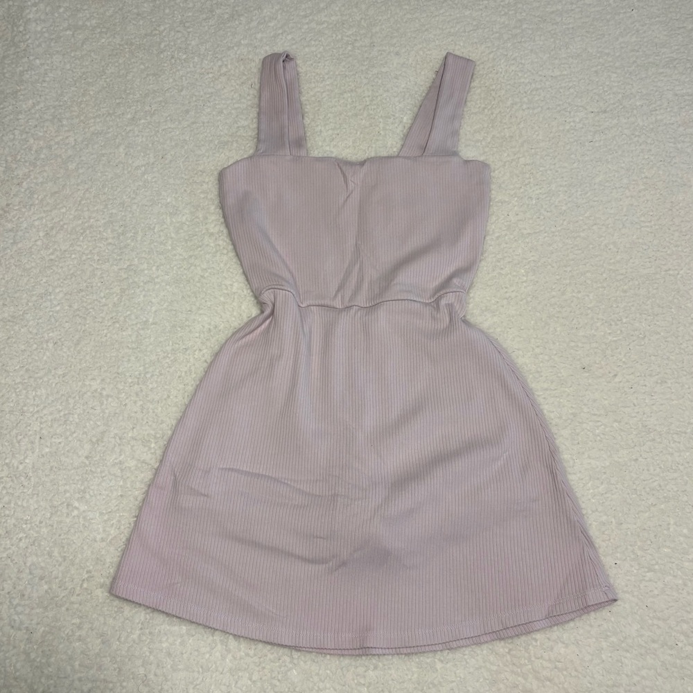 Victoria’s Secret PINK Women Lilac Ribbed Active Romper Dress
